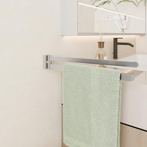 BGL Swivel Towel Bar Brushed Nickel 2 Arms