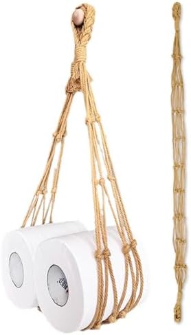 Banziaju Toilet Paper Holder 42 Inch Boho Cotton Rope