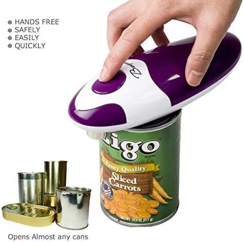 Bangrui Cordless Electric Can Opener with One-touch Switch Purple