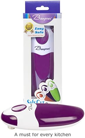 Bangrui Cordless Electric Can Opener with One-touch Switch Purple