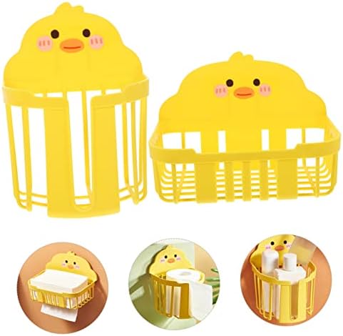 NUOBESTY 2Pcs Wall Mounted Toilet Paper Holders with Cartoon Design