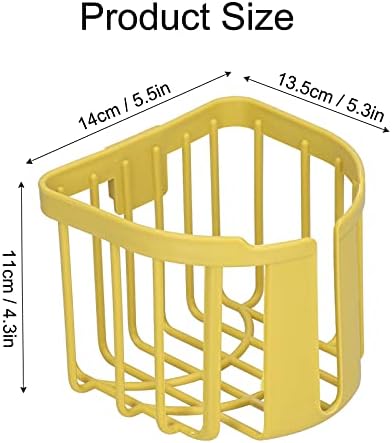 Jwthee Yellow Toilet Paper Holder with Drainage and Ventilation