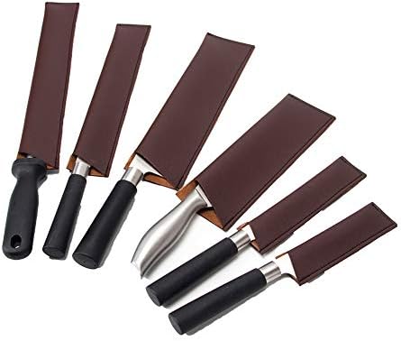 HERSENT Knife Sheath Set Of 6 Brown