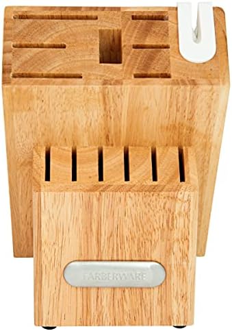 Farberware Edgekeeper Knife Block Set with Sharpener 14-Piece White