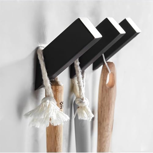 MOKIUER Matte Black Robe Towel Hooks 4 Pack