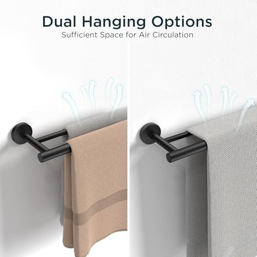 FORIOUS 24 Inch Double Towel Bar Racks Holder