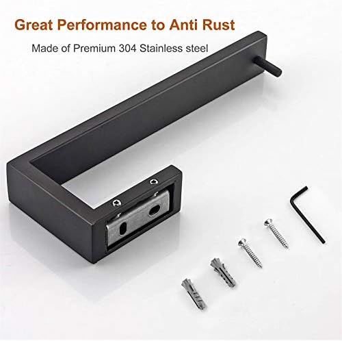 Nolimas Matte Black Stainless Steel Towel Ring Bar 1