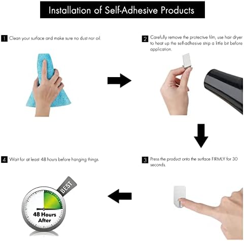 Rust-Resistent Self-Adhesive Towel Bar