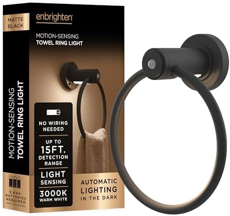 Enbrighten Motion Sensing Towel Ring with Night Light