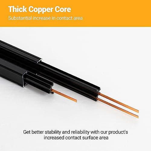 VANoopee H Track Lighting Rails Kit 8FT Black
