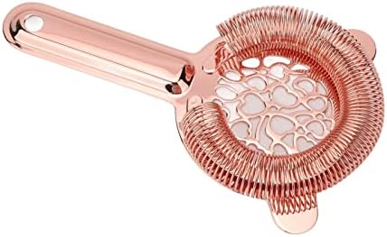 TOPINCN Bartending Ice Strainer Rose Gold Stainless Steel