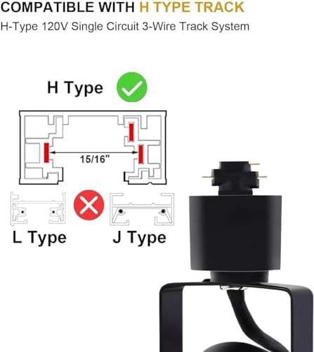 Motrackcao 10W Cool White Dimmable Track Light Heads 20-Pack Black