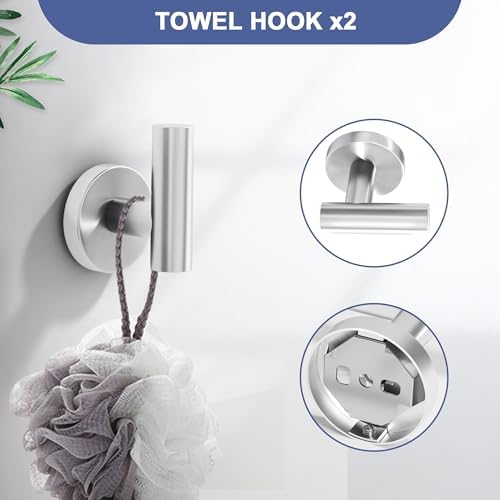 SCILIVE 5-Piece Brushed Nickel Bathroom Hardware Set