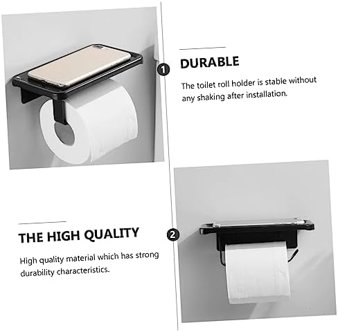 NUOBESTY Nordic Toilet Paper Holder with Phone Shelf