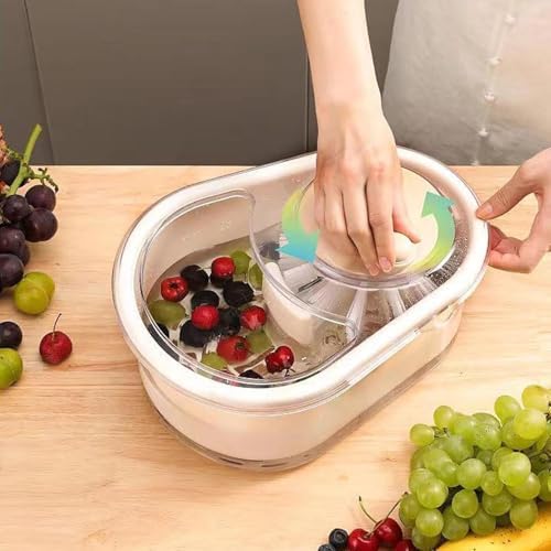 Fruit Cleaner Spinner with Lid and Brush
