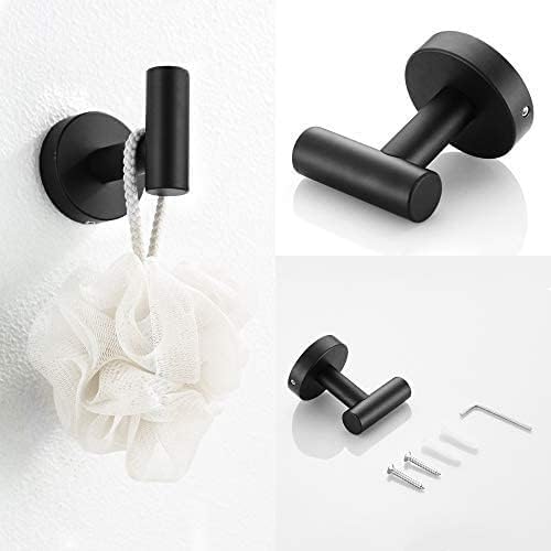 4-Piece Matte Black Bathroom Hardware Set