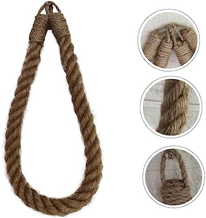 FIXOSHEE Retro Hanging Toilet Paper Holder with Rope Design