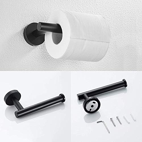 4-Piece Matte Black Bathroom Hardware Set