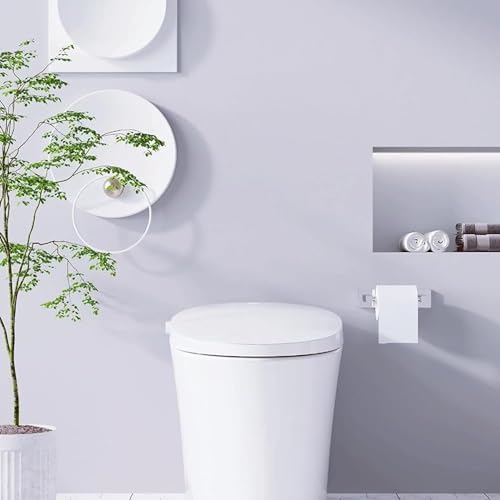 Stainless Steel Double Post Toilet Paper Holder Brushed Silver Adjustable