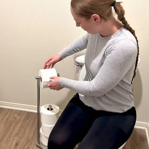 Theaoo Heavy-Duty Toilet Paper Holder Stand 1