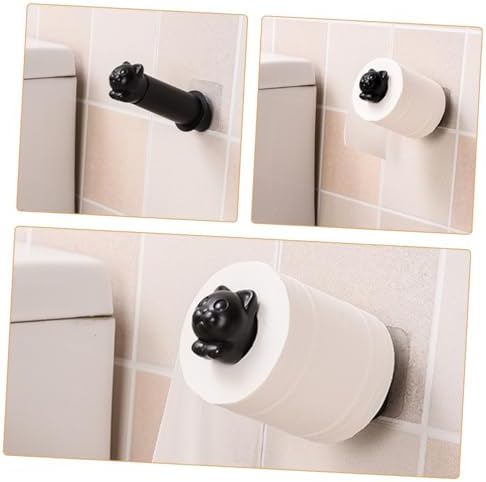 DOITOOL Wall Mounted Toilet Paper Holder Cute Cat Design Durable Tissue Rack