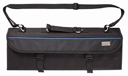 Winco Acero Cutlery 11 Slot Knife Bag Black 1