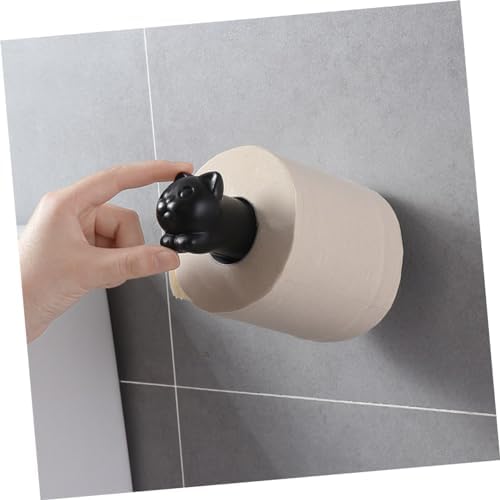 DOITOOL Wall Mounted Toilet Paper Holder Cute Cat Design Durable Tissue Rack