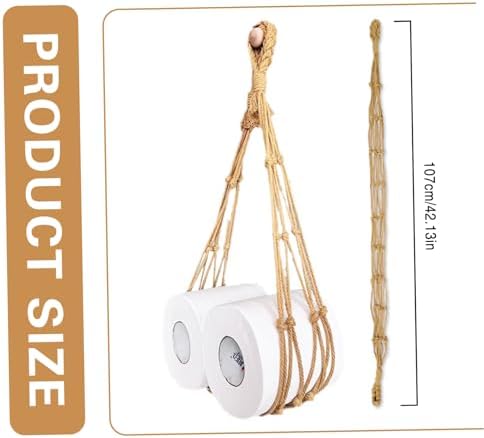 Banziaju Toilet Paper Holder 42 Inch Boho Cotton Rope