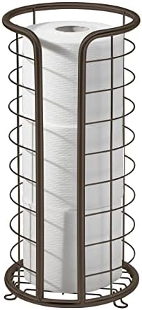 mDesign Bronze Toilet Paper Holder for 3 Rolls