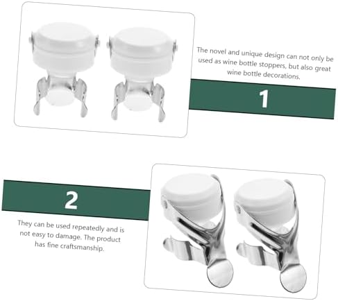 Zerodeko 2pcs Stainless Steel Wine Stoppers