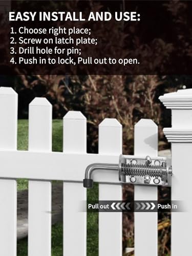 Quality Life Spring-Loaded Gate Latch Pin Claros