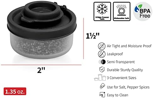 SIGNORAWARE 3-Pack Salt Pepper Shakers Airtight Moisture Proof
