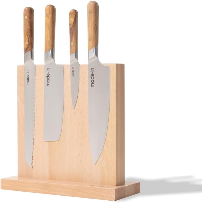 Made In Magnetic Knife Block - Italian Beechwood