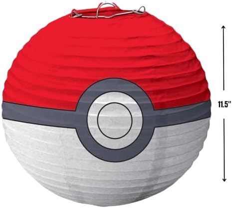 Amscan Pokemon Ball Paper Party Lanterns - Pack of 3