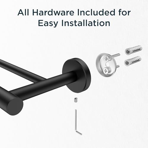 FORIOUS 24 Inch Double Towel Bar Racks Holder