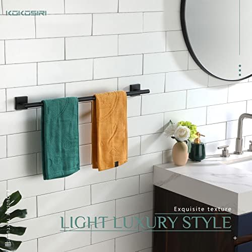 KOKOSIRI Matte Black Towel Rail 24 Inch