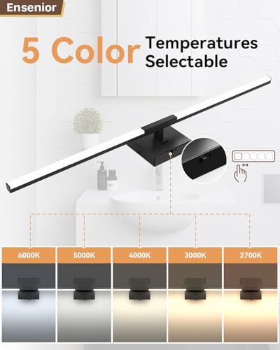 Ensenior 32 Inch Dimmable Bathroom Vanity Light with 5CCT
