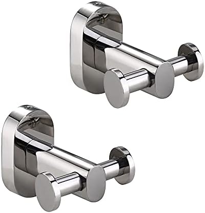 LeGDOr Heavy Duty Stainless Steel Wall Hooks Double Prong