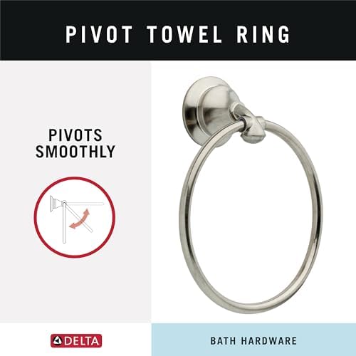 Delta Faucet 79446-SS Linden Towel Ring 1