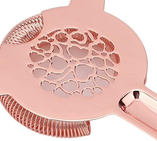 TOPINCN Bartending Ice Strainer Rose Gold Stainless Steel