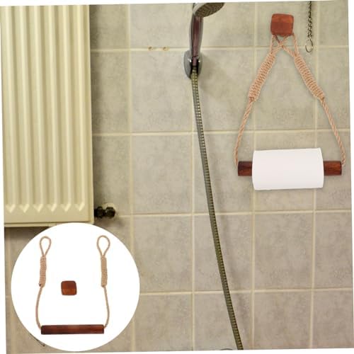 Zerodeko Hand Woven Toilet Paper Holder Walnut Color
