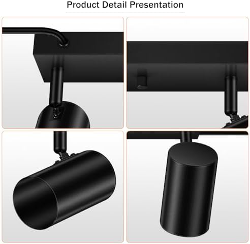 AUQUEE 3 Light Track Lighting Kit with Rocker Switch