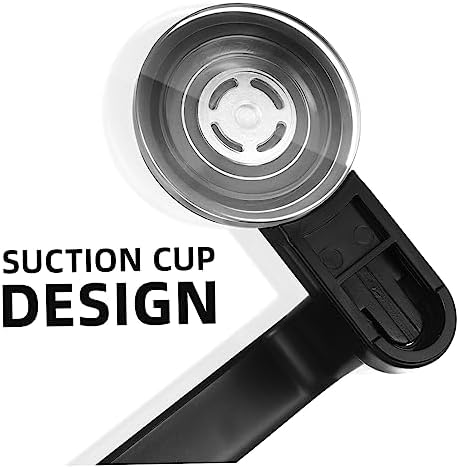 WOONEKY Wall Mounted Toilet Paper Holder Black Suction Cup No Wall Damage