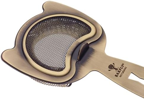 Barfly Fine Mesh Spring Strainer Antique Gold