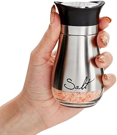 Juvale 4oz Stainless Steel Salt Pepper Shaker Set