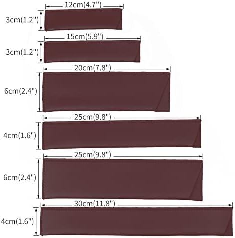 HERSENT Knife Sheath Set Of 6 Brown