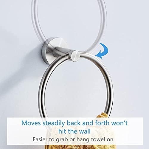 SUNTAI 2 Pack Hand Towel Ring Stainless Steel Brushed Nickel