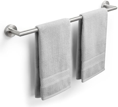 JunSun 24 Inch Modern Towel Bar with Brushed Nickel Finish