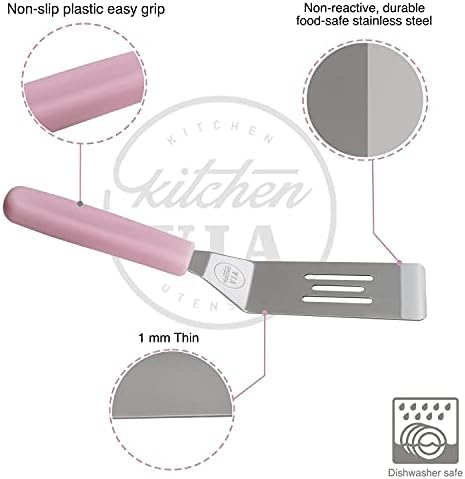 Pink Handle Cookie Spatula - Small and Heat Resistant