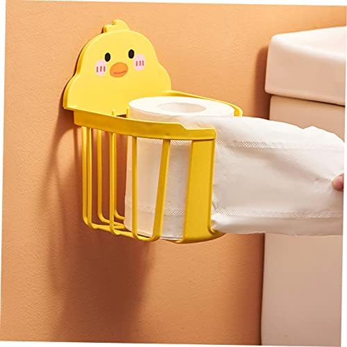 HOLIDYOYO 2Pcs Wall Mount Toilet Paper Holder with Storage Baskets